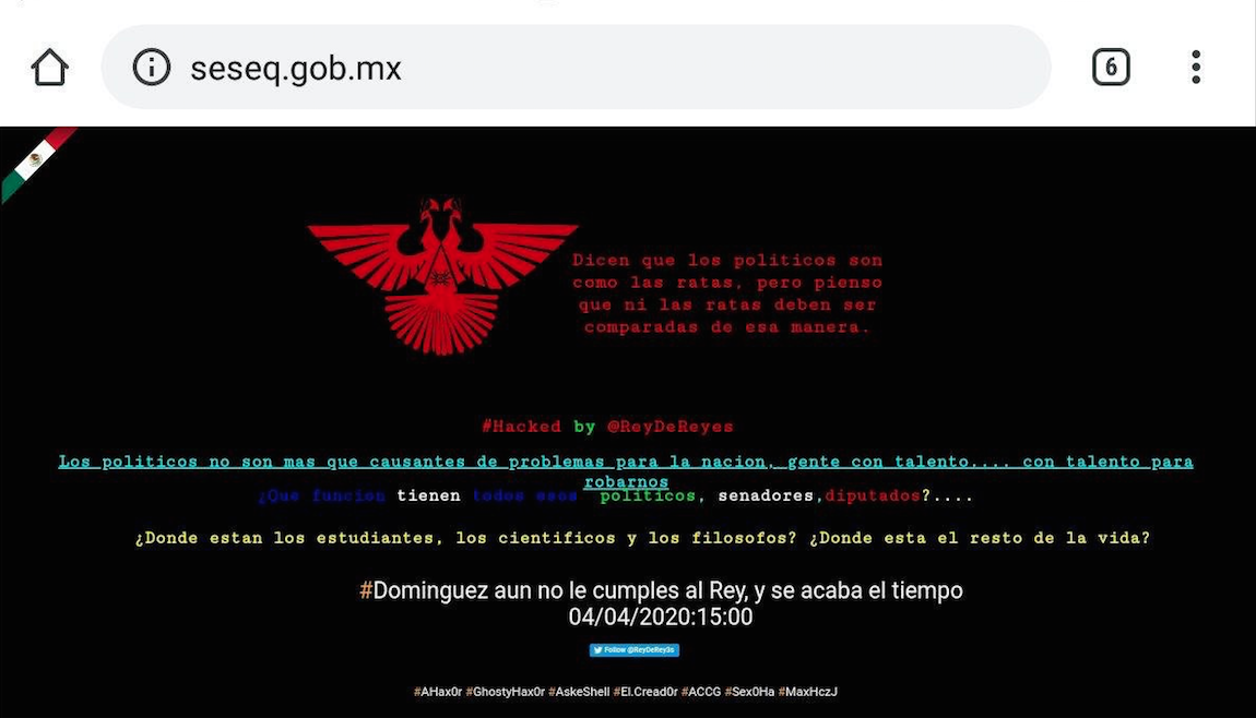 Reta hacker a Gobierno de Querétaro