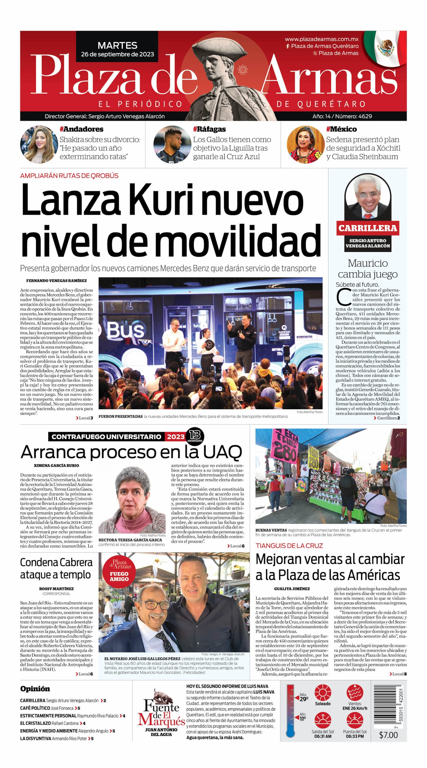 Portada 26 de septiembre de 2023