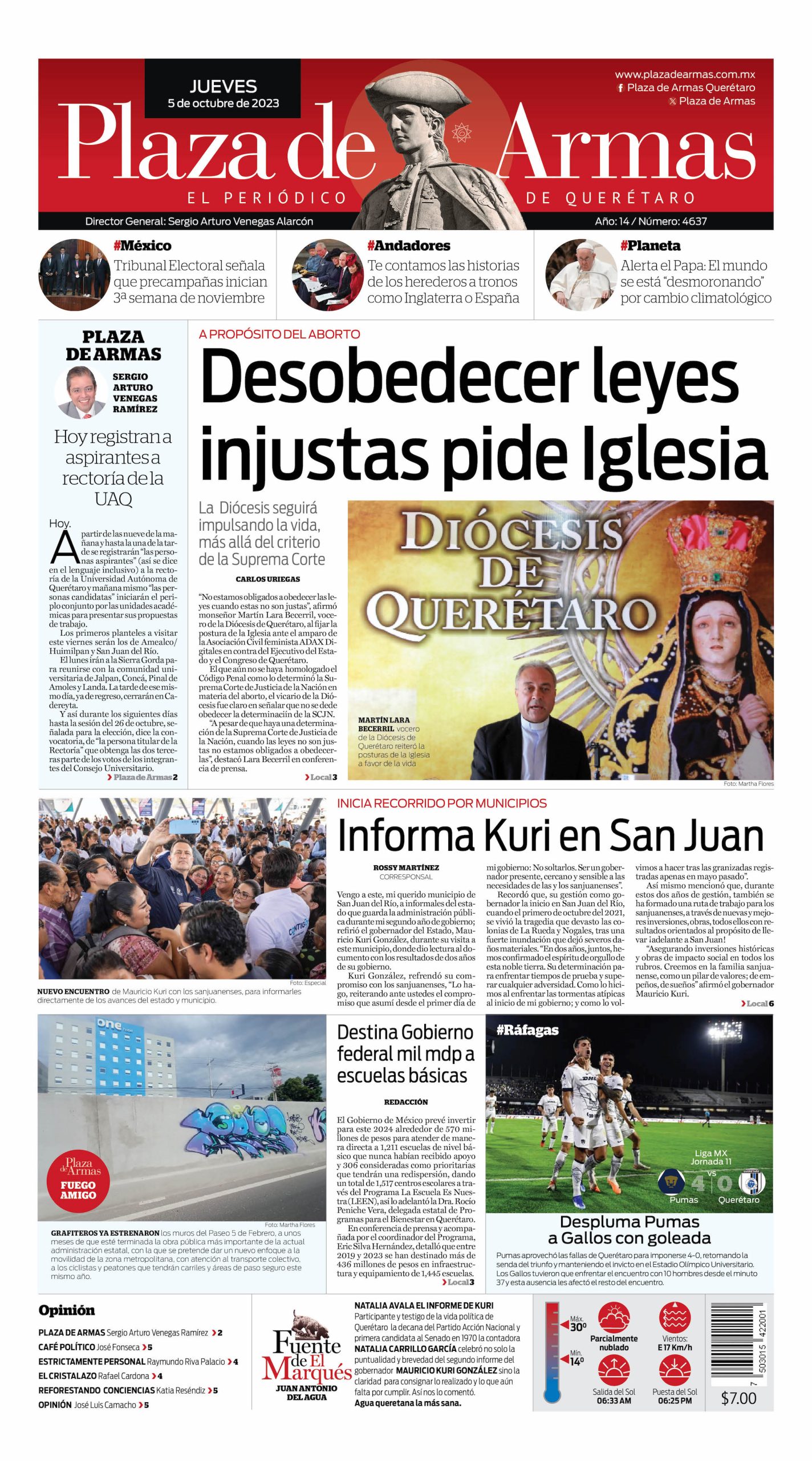 Portada 5 de octubre de 2023