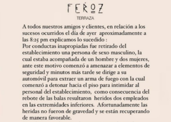 Explica Feroz Terraza versión de los hechos de la balacera en el restaurante