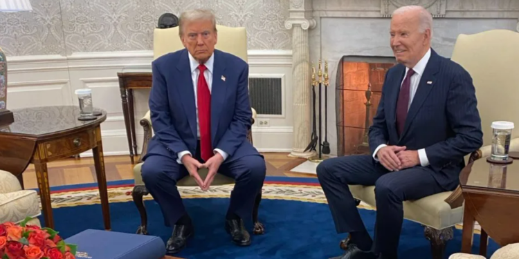 Biden felicita a Trump en reunión; el republicano agradece una transición ordenada