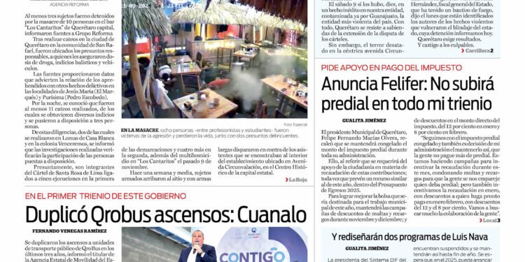 Portada 20 de noviembre de 2024