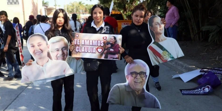 Resguardan visita de Sheinbaum en Mazatlán