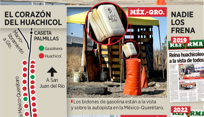 Venden huachicol cada 100 metros