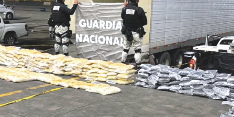 GN decomisa más de media tonelada de drogas en cruce con EU