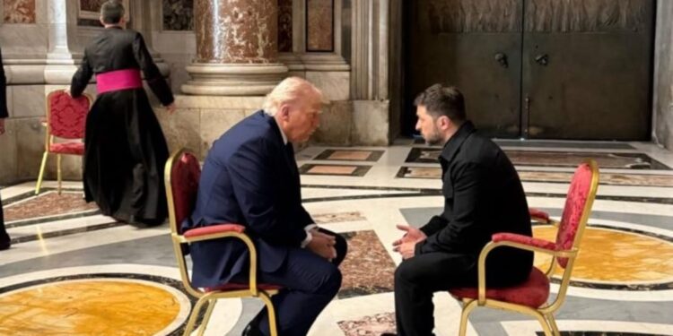 Trump y Zelenski tienen reunión “muy productiva” previo a funeral del Papa