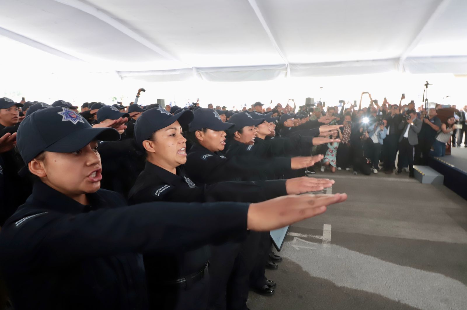 Primera generación de policías 2025 egresa en Querétaro