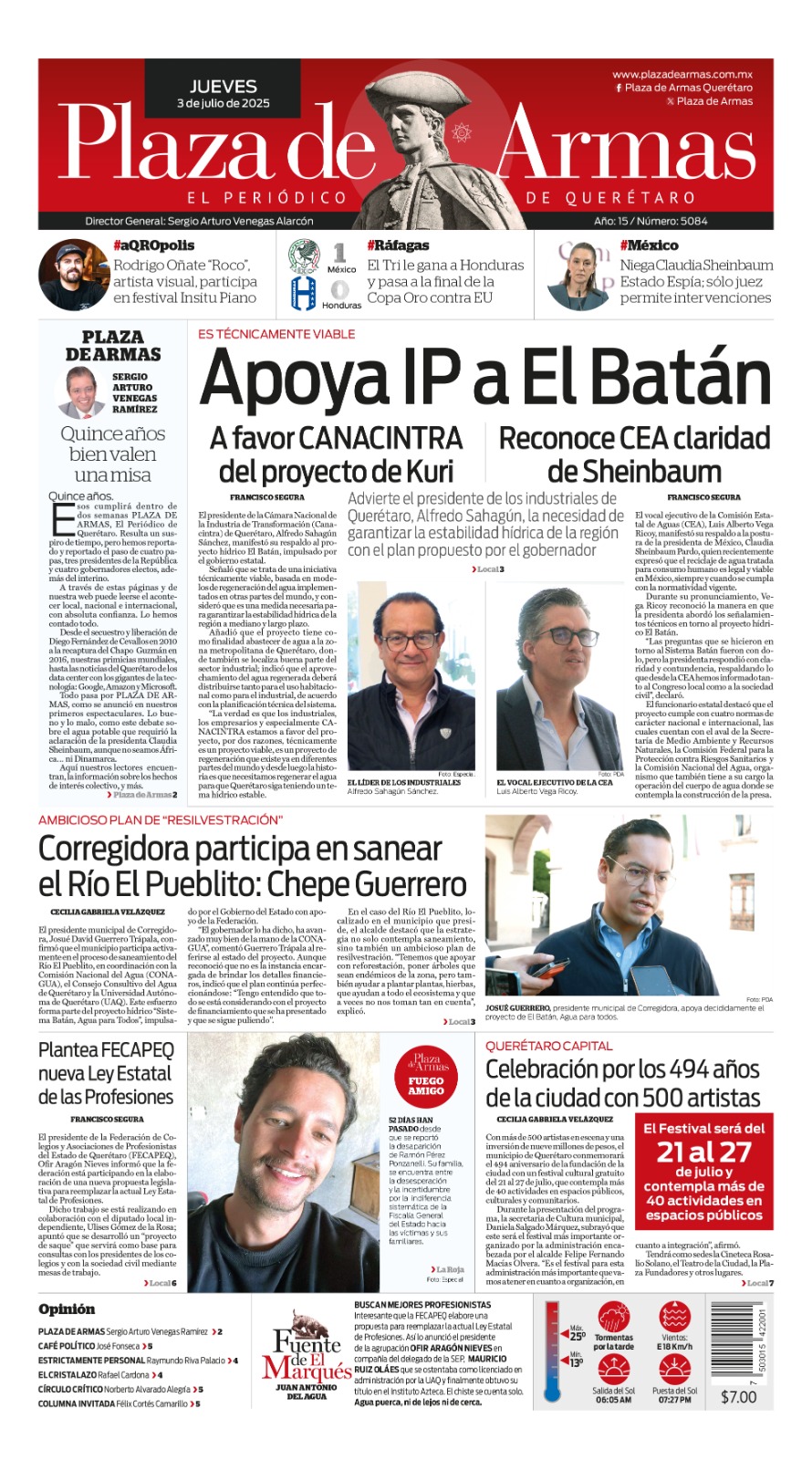 Portada 3 de julio de 2025