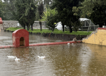 Intensa lluvia pega en San Juan del Río