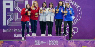 Ganan gemelas Mía y Lía Cueva el Oro en Panamericanos Jr.