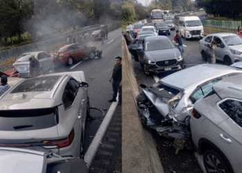 Caos en la México-Cuernavaca por carambola