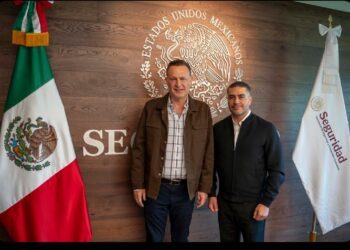 Mauricio Kuri tocó temas de seguridad con García Harfuch