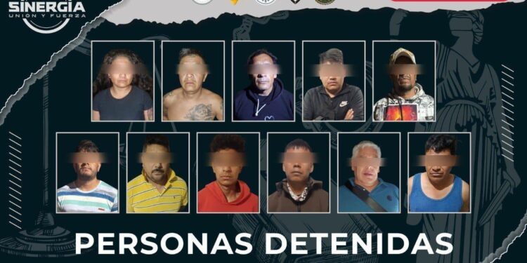 Detiene FGE a 11 personas y asegura 14 armas en acciones de Sinergia