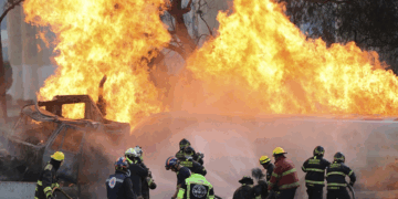 Suman 8 muertos por explosión de pipa; siguen 67 en hospital