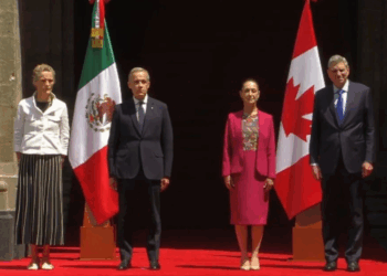 Recibe Sheinbaum a Carney en Palacio Nacional