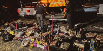 Van 350 kilogramos de pirotecnia asegurados