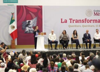 Presenta Claudia Sheinbaum informe en Querétaro durante gira nacional