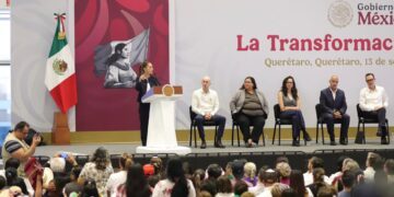 Presenta Claudia Sheinbaum informe en Querétaro durante gira nacional