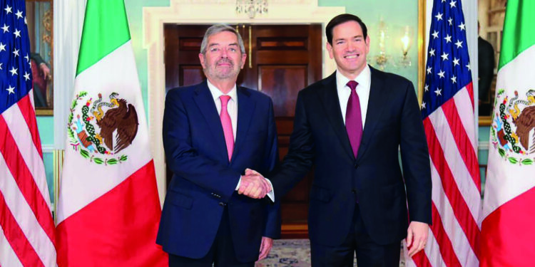 Canciller De la Fuente se reúne con Marco Rubio en Estados Unidos