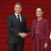 Se reúnen Sheinbaum y Macron en Palacio Nacional