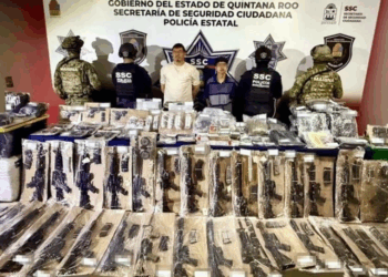 Caen dos del CJNG con arsenal en Cancún