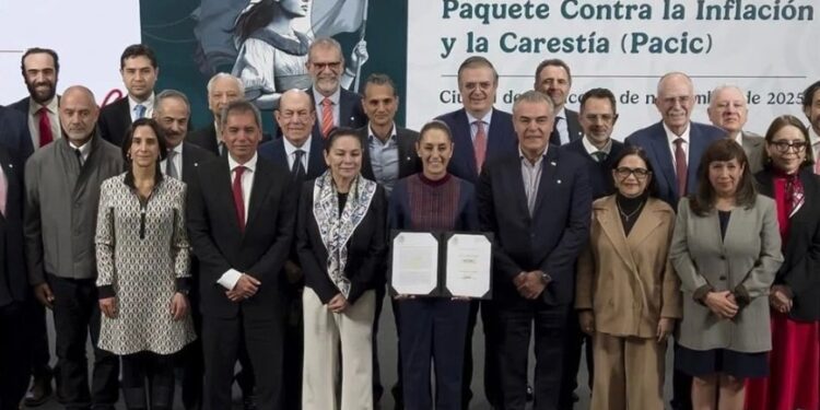 Firman Sheinbaum e IP renovación de paquete para contrarrestar inflación