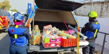 Protección Civil realiza operativo contra pirotecnia ilegal en el Mercado de Abastos