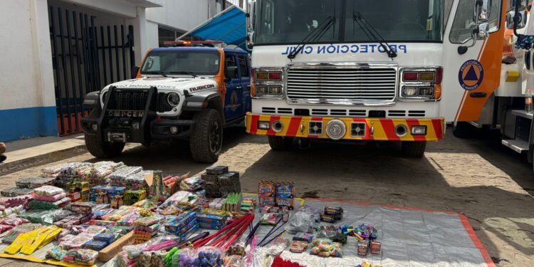 Asegura El Marqués más de 300 kilos de pirotecnia en operativo