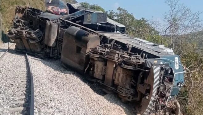 Se descarrila el Tren Interoceánico en Oaxaca