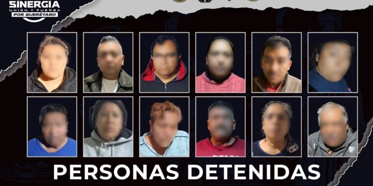 Sinergia por Querétaro ejecuta 13 cateos por fraude y cumple 12 órdenes de aprehensión