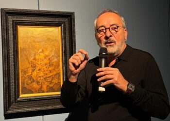 Inaugura López Birlain en Puebla exposición de Santiago Carbonell