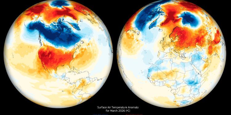 Marzo de 2026 fue el cuarto más cálido a nivel mundial, según Copernicus