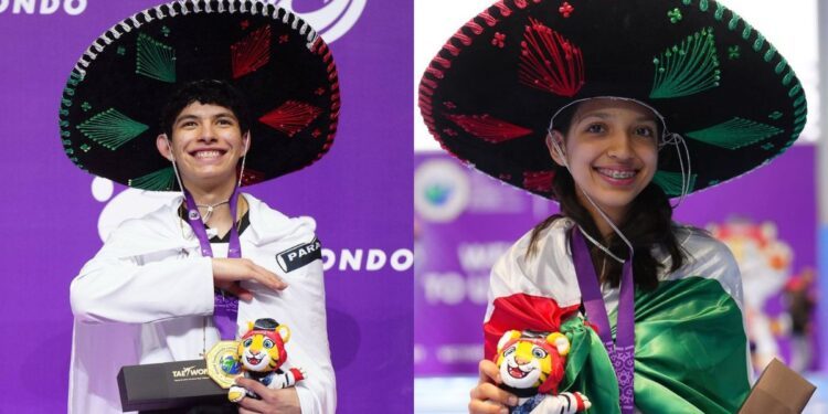 Guillermo Cortés gana el oro y Darah Ponce la plata en Campeonato Juvenil de Taekwondo