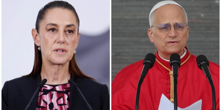 Sheinbaum celebra el llamado de paz de León XIV, tras críticas de Trump