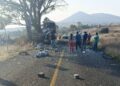 Choque de autobús en la carretera San Juan La Muralla