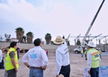 Supervisa Felifer los avances en  la Unidad Deportiva Josefa Ortiz de Domínguez