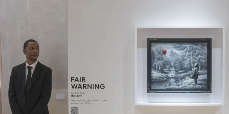 Óleo de Banksy se vende por 17,9 mdd en Nueva York