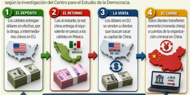 Lavan cárteles millones con las mafias chinas