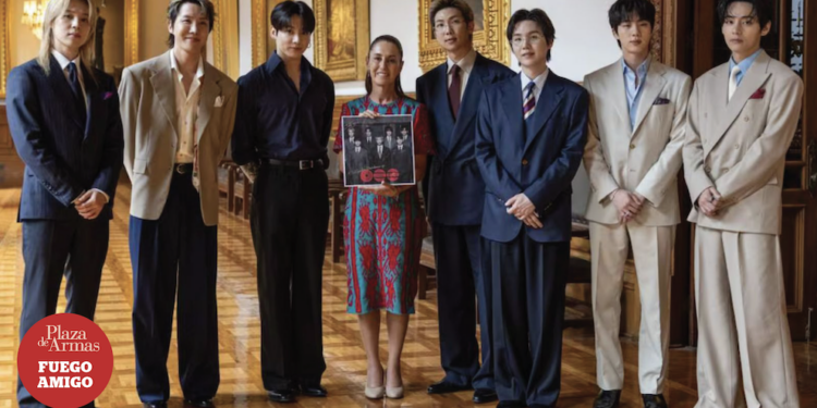 Recibe Sheinbaum a BTS