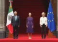 Recibe Sheinbaum a presidenta de la UE