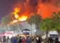 Deja 5 muertos incendio en feria de Tabasco