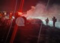 Pacas se incendian en la México-Querétaro; se desprendieron de tractocamión en movimiento