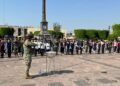 Realizan ceremonia de incineración de banderas con llamado al respeto