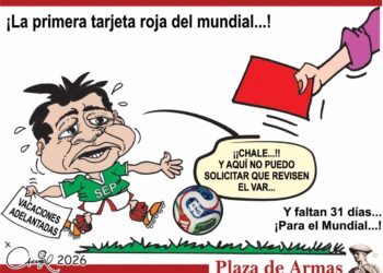 ¡La primera tarjeta roja del Mundial!
