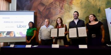 Uber México y Secretaría de las Mujeres firman convenio para viajes seguros de mujeres en el estado