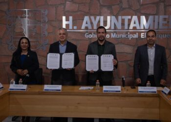 Signan convenio de colaboración los Municipios de Querétaro y El Marqués
