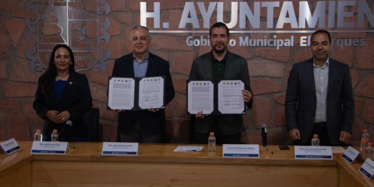 Signan convenio de colaboración los Municipios de Querétaro y El Marqués