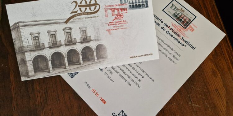 Emite SEPOMEX estampillas por los 200 años del Poder Judicial de Querétaro