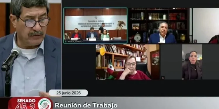 Reaparece Inzunza en reunión virtual de comisión del Senado