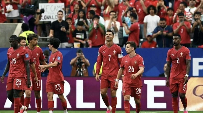 Despiertan Cristiano y Portugal con ‘manita’ ante Uzbekistán